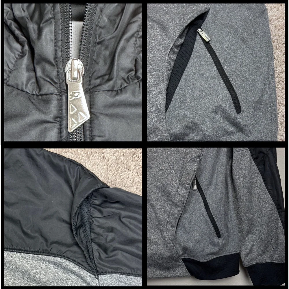 Nike Air Jordan Chris Paul CP3 Hooded Jacket Men Full Zip Large Gray Sports Flaw